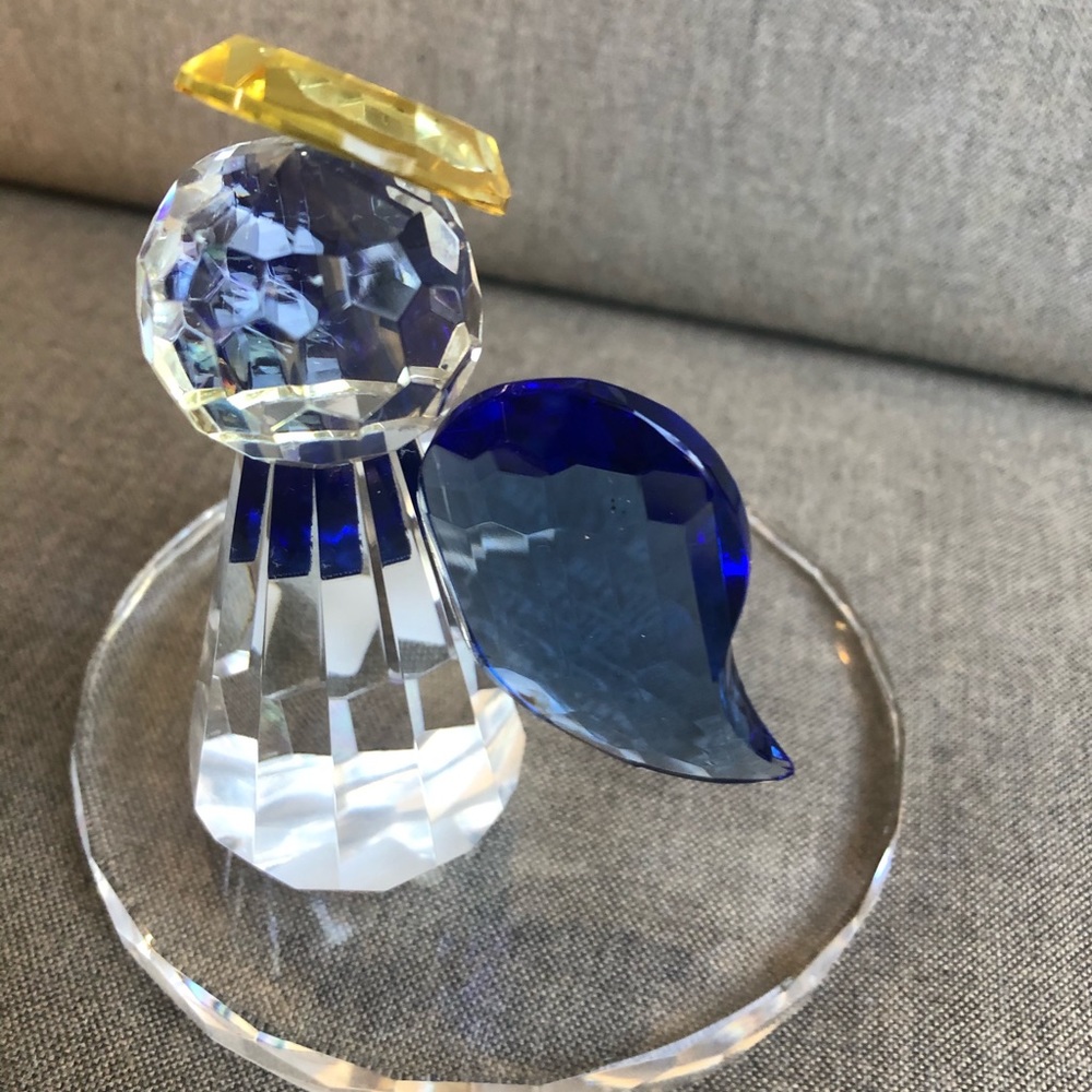 PartyLite Crystal Angel with Blue Wings and Gold Halo - Picture 6 of 8